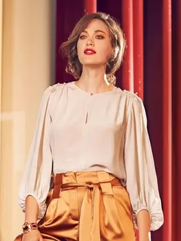 Выкройка: Блузка с пышными рукавами