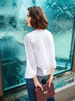 Выкройка: Блузка с расклешенными рукавами 7/8