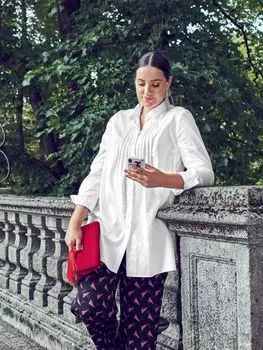 Выкройка: Блузка с рубашечным воротником