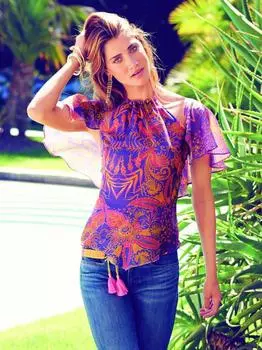 Выкройка: Блузка с рукавами-крылышками