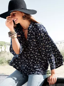 Выкройка: Блузка с рукавами-раструбами