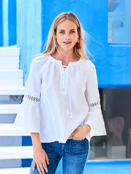 Выкройка: Блузка с рукавами реглан