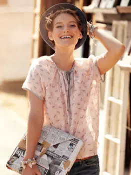 Выкройка: Блузка с рукавами реглан