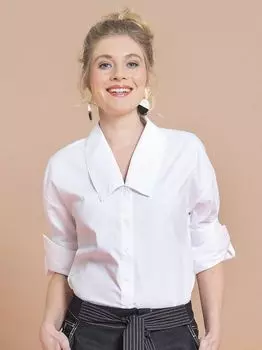 Выкройка: Блузка с широким воротником