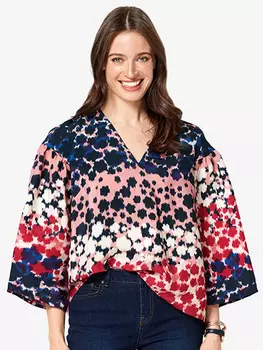 Выкройка: Блузка с широкими рукавами