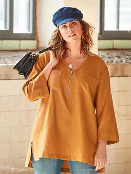 Выкройка: Блузка с удлинённой спинкой