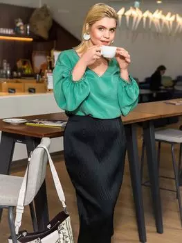 Выкройка: Блузка с V-образным вырезом