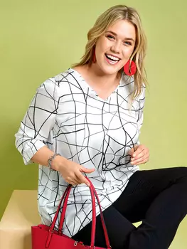 Выкройка: Блузка с V-вырезом