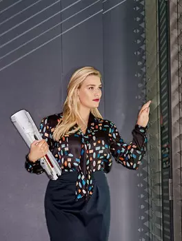 Выкройка: Блузка с воротником-шарфом