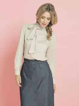 Выкройка: Блузка с воротником-стойкой