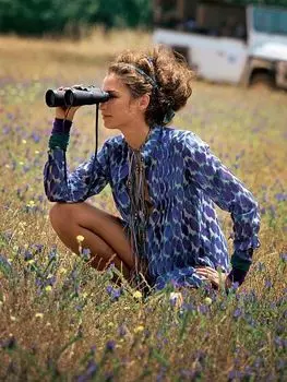 Выкройка: Блузка с воротником-стойкой