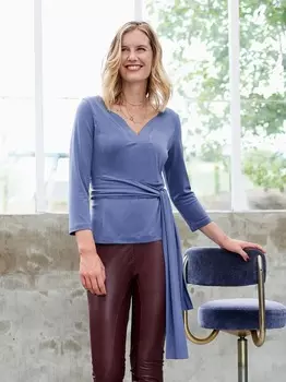 Выкройка: Блузка с вырезом горловины в форме тюльпана