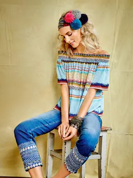 Выкройка: Блузка с вырезом кармен