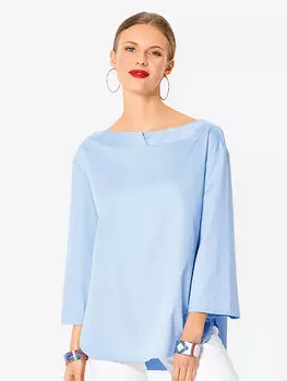 Выкройка: Блузка с вырезом лодочкой