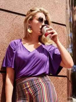 Выкройка: Блузка с заниженными проймами