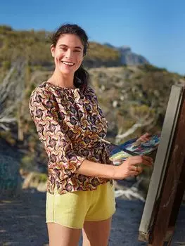 Выкройка: Блузка с застёжкой поло