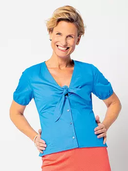 Выкройка: Блузка с завязками