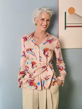 Выкройка: Блузка с завязками