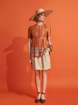 Выкройка: Блузка с завышенной талией