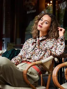 Выкройка: Блузка со съемным импровизированным бантом