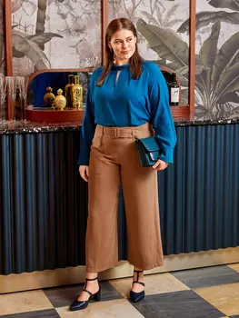 Выкройка: Брюки 7/8 прямого кроя