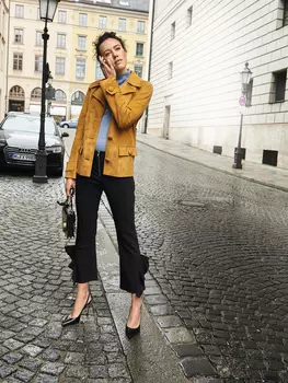 Выкройка: Брюки длиной 7/8 с воланами