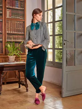 Выкройка: Брюки из бархата