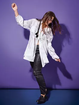 Выкройка: Брюки из искусственной кожи