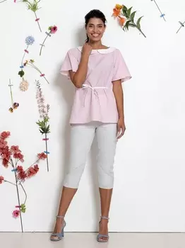 Выкройка: Брюки капри с рельефными швами