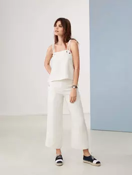 Выкройка: Брюки клеш 7/8 на широком поясе