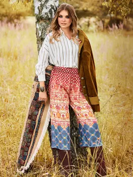 Выкройка: Брюки-кюлоты с завязками