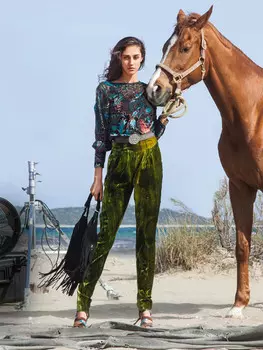 Выкройка: Брюки на широком поясе