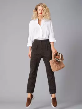 Выкройка: Брюки с двойными складками у пояса