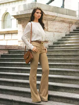 Выкройка: Брюки с прорезными карманами в рамку