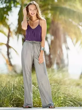 Выкройка: Брюки широкие на эластичном поясе