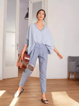 Выкройка: Брюки со складками у пояса