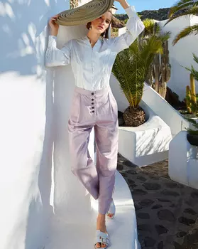 Выкройка: Брюки со складками у пояса