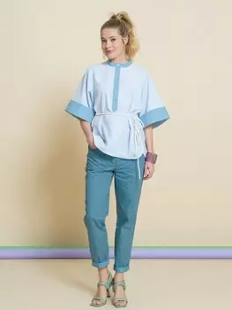 Выкройка: Брюки со вставками по шаговому шву