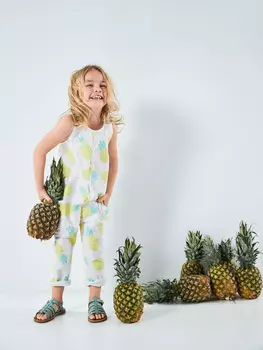 Выкройка: Цельнокроеный комбинезон для девочки