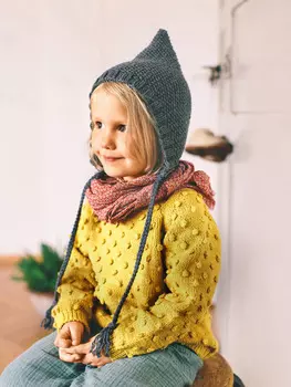 Выкройка: Детская вязаная шапочка