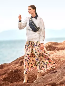 Выкройка: Длинная многоярусная юбка