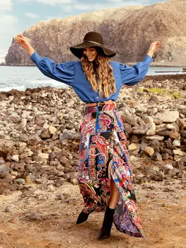 Выкройка: Длинная юбка с запахом