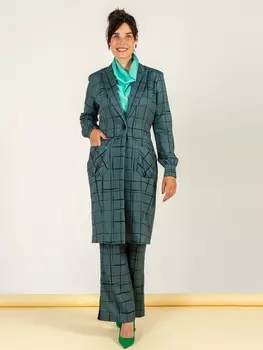 Выкройка: Длинный жакет с накладными карманами