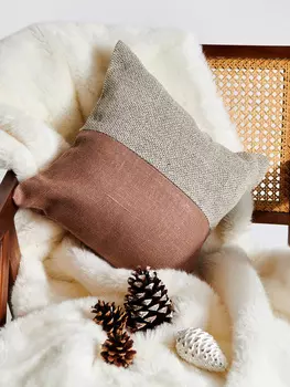 Выкройка: Двухцветная наволочка