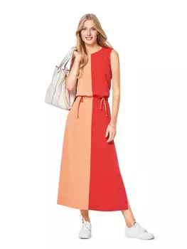 Выкройка: Двухцветное платье