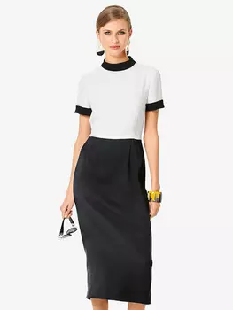 Выкройка: Двухцветное платье-футляр