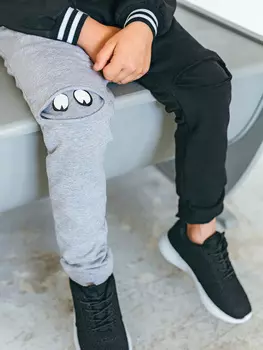 Выкройка: Двухцветные трикотажные брюки