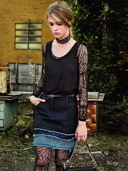 Выкройка: Джинсовая мини-юбка