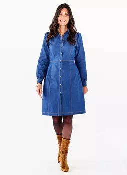 Выкройка: Джинсовое платье с рельефными швами