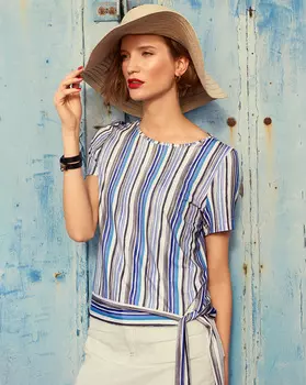 Выкройка: Футболка с поясом